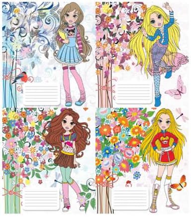 Тетрадь 12 л кл цветн офсет