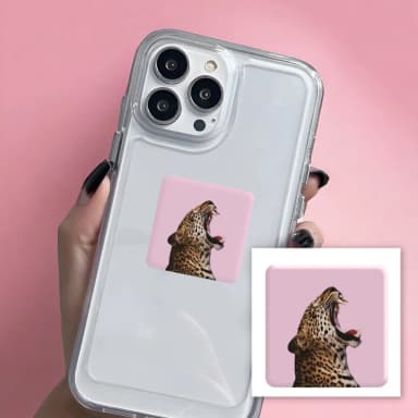 3D-стікер &amp;quot;Pink wild cat&amp;quot;