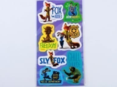 Наклейка в пакете Зверополис 6