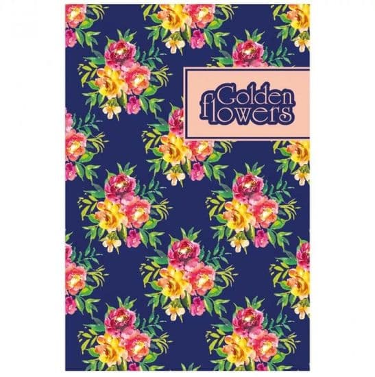 Блокнот TM Profiplan &amp;quot;Golden Flowers&amp;quot; dark blue, A5, фото - 1