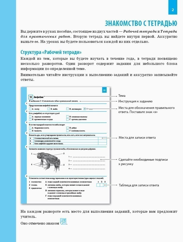 Рабочая тетрадь. Биология. 7 класс, фото - 2