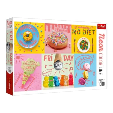 Пазли Неонові малюнки: &amp;quot;Солодкий тиждень&amp;quot;/Trefl  (1000 елм.)