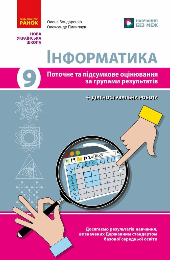 Інформатика. 9 кл. Поточне та підсумкове оцінювання за групами результатів (+ діагност. роботи), фото - 1