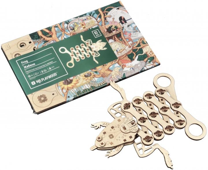 Механічна дерев&#39;яна 3D-модель &amp;quot;Жабеня&amp;quot;, фото - 1