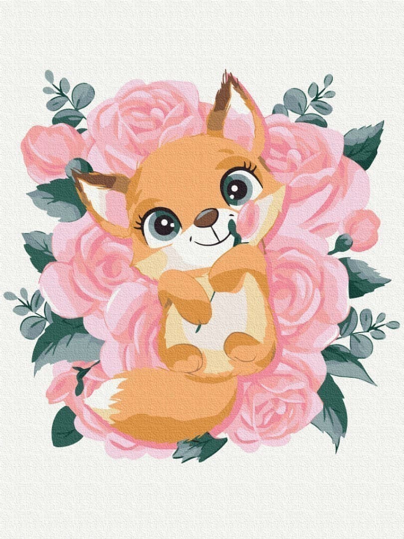 Картини за номерами: Лисичка в квітах, фото - 1