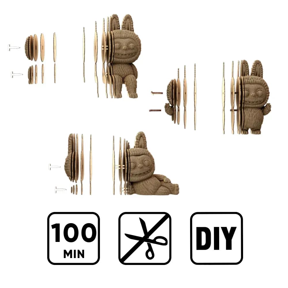 Картонний конструктор "Cartonic 3D Puzzle BUBOO TRIO", фото - 2