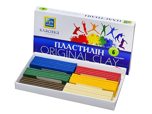 Пластилін Класика 6 кольорів, фото - 1