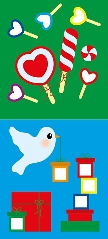 Мозаїка з наліпок. Ялинка. Форма, фото - 2