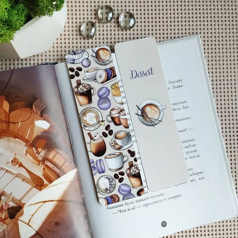 Закладка двухстор. для книги "Dessert" Закладка двухстор. для книги "Dessert"