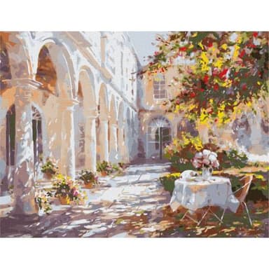 Набір для розпису по номерах. "Іспанське подвір'я" 40х50см Набір для розпису по номерах. "Іспанське подвір'я" 40х50см