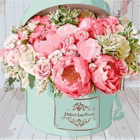 Картина за номерами - Коробочка щастя 40*40см Картина за номерами - Коробочка щастя 40*40см