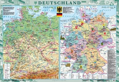 Німеччина м-б 1:1 000 000 на картоні Німеччина м-б 1:1 000 000 на картоні