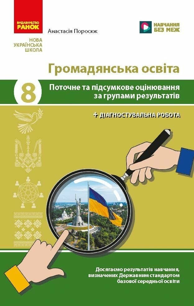 НУШ Громадянська освіта. 8 клас. Поточне та підсумкове оцінювання за групами результатів + діагностувальна робота НУШ Громадянська освіта. 8 клас. Поточне та підсумкове оцінювання за групами результатів + діагностувальна робота