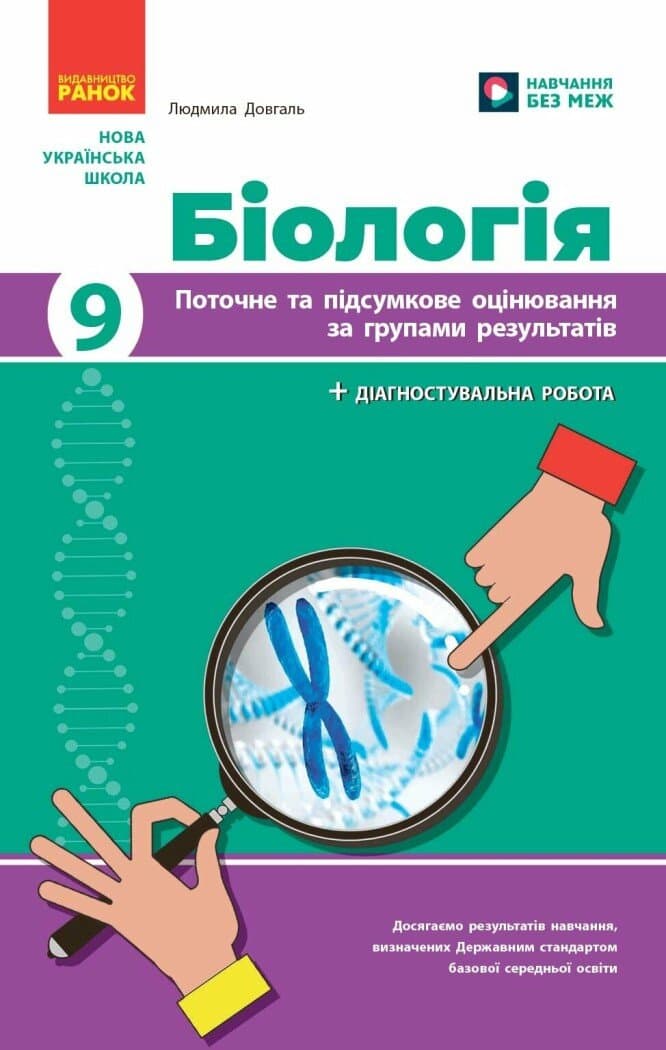 НУШ Біологія. 9 клас. Поточне та підсумкове оцінювання за групами результатів + діагностувальна робота НУШ Біологія. 9 клас. Поточне та підсумкове оцінювання за групами результатів + діагностувальна робота