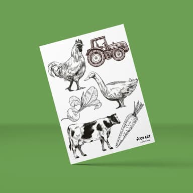 Набір прозорих стікерів VILLAGE Набір прозорих стікерів VILLAGE