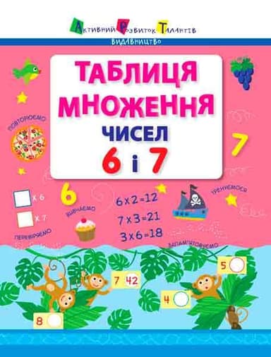 Таблиця множення чисел 6 і 7 Таблиця множення чисел 6 і 7