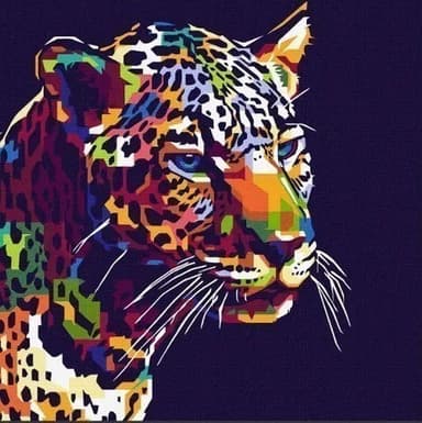 Набір для розпису по номерах. "Ягуар поп-арт" 40х40см Набір для розпису по номерах. "Ягуар поп-арт" 40х40см
