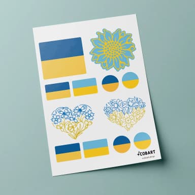Набір стікерів "UA flag" Набір стікерів "UA flag"