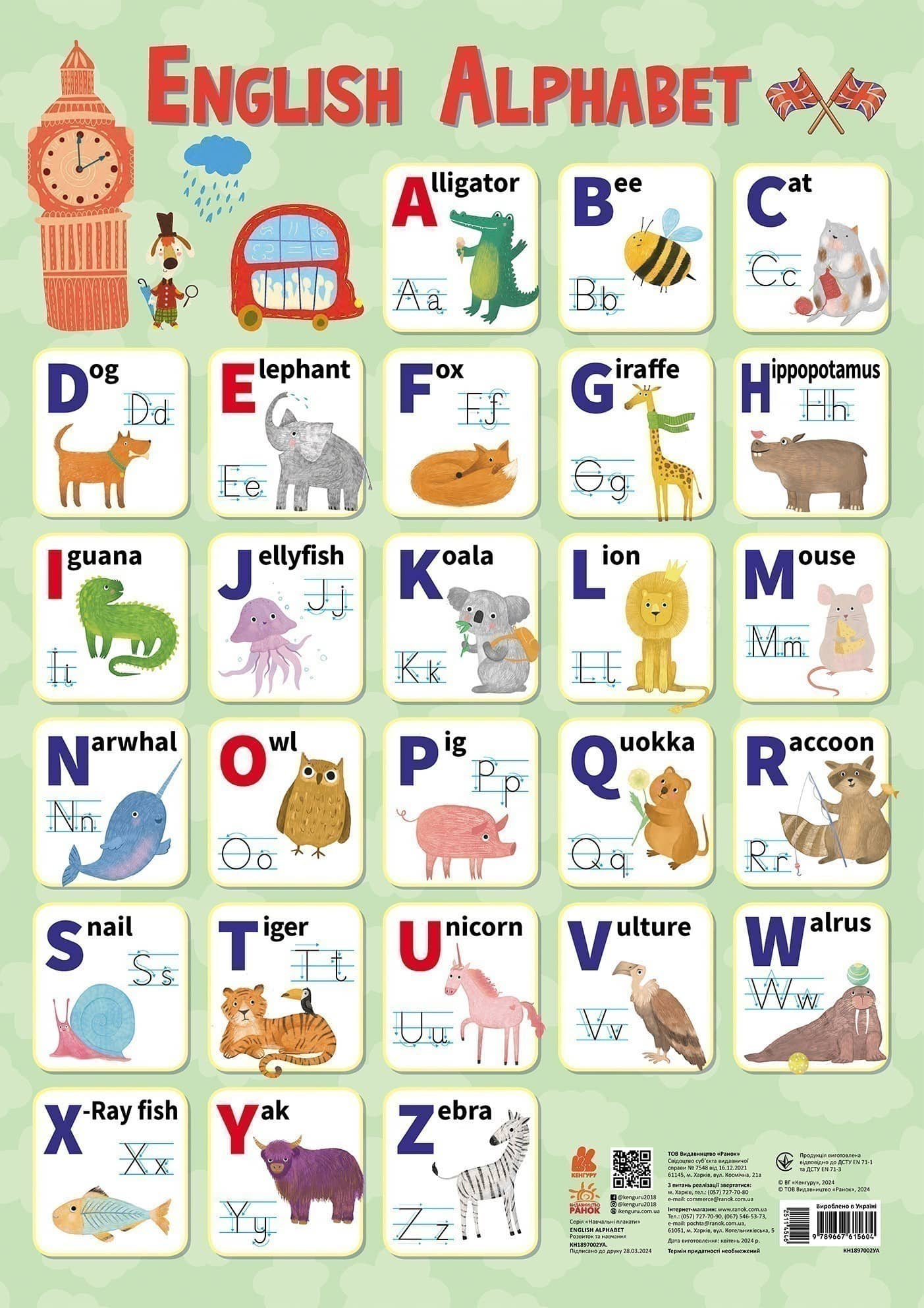 Навчальні плакати. English Alphabet Навчальні плакати. English Alphabet