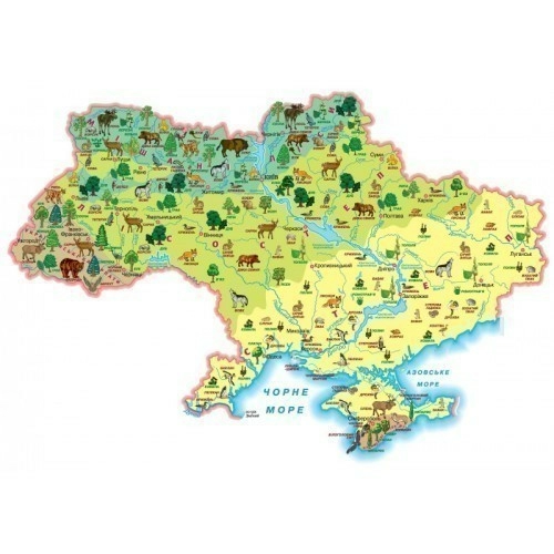 Карта "Рослини і тварини". Моя Україна (на планках)