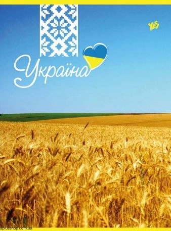 Зошит А-4 тверда обкладинка, 96 арк., офсет, клітинка, Серія Вишиванка № 4