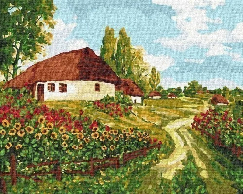 Набір для розпису по номерах "Українськими стежками" 40*50см