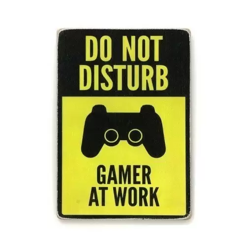 Постер 'Do not disturb. Gamer at work. Yellow and black'