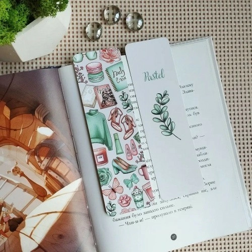 Закладка двухстор. для книги "Pastel"