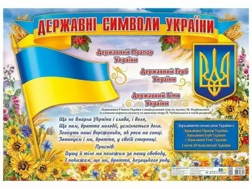 Плакат. Державні символи України