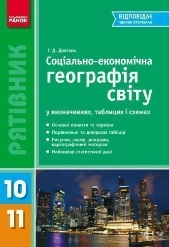 Соціально-економічна географія світу в визначеннях, таблицях та схемах. 10-11 класах. Рятівник