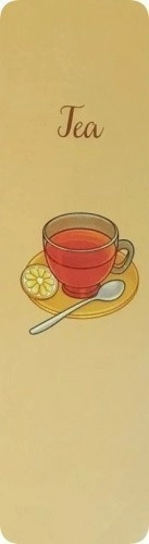 Закладка двухстороння для книги «Tea»