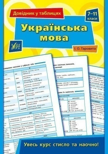 Довідник у таблицях.Українська мова. 7–11 кл