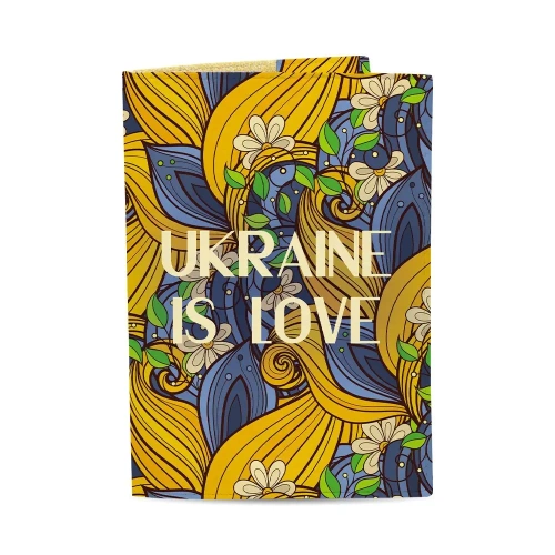 Обкладинка на паспорт ЕкоШкіра Ukraine is Love