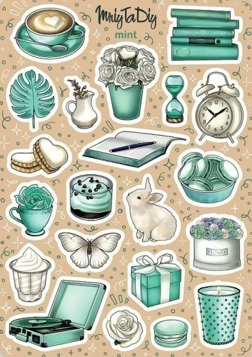 Стікер лист з наклейками "MINT"